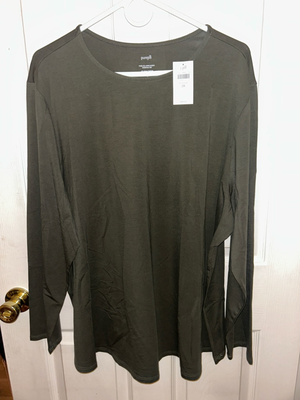 J. Jill Olive Green Long Sleeve Tee
